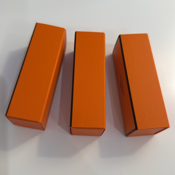 HERMES 3 small boxes. Lipstick, make up , jewelry boxes. Small size brand new. - Picture 5 of 9
